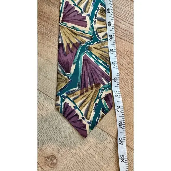 Christian Dior Abstract Print Silk Necktie - Picture 10 of 10